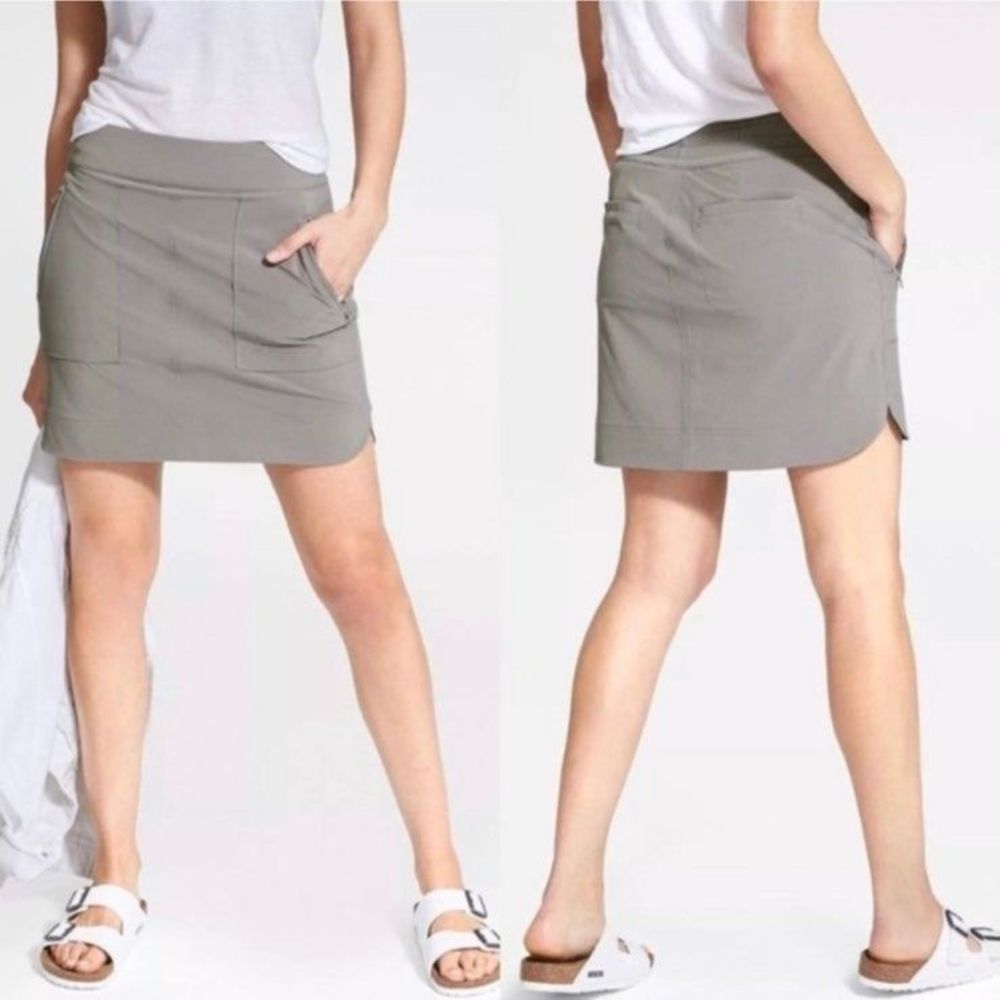 Athleta Chelsea Cargo Skort in Light Asphalt Size 6